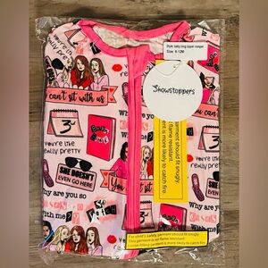 NWT 6-12 Month Showstoppers Mean Girls “So Fetch” Bamboo Pajamas